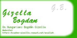 gizella bogdan business card